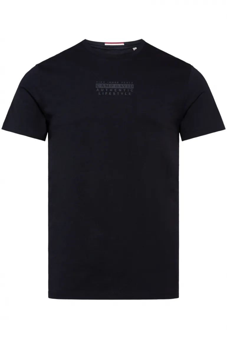Online CAMP DAVID & SOCCX T-Shirt Rundhals mit Logo Print blue navy bluenavy