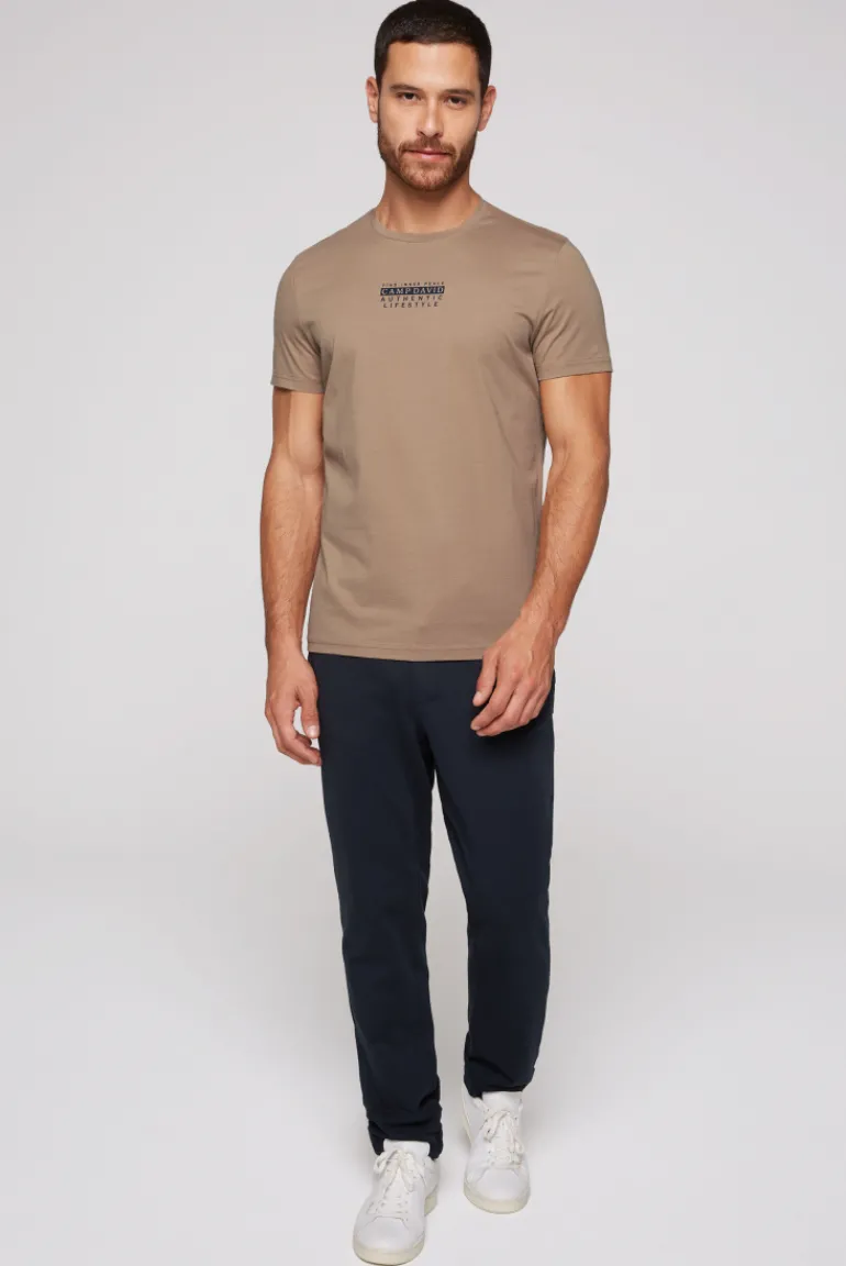 Cheap CAMP DAVID & SOCCX T-Shirt Rundhals mit Logo Print tan