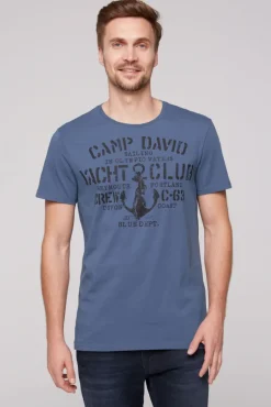 Store CAMP DAVID & SOCCX T-Shirt Rundhals mit Used Print blue haze | S bluehaze