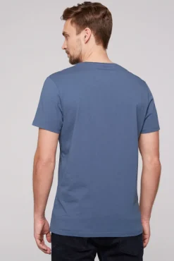 Store CAMP DAVID & SOCCX T-Shirt Rundhals mit Used Print blue haze | S bluehaze