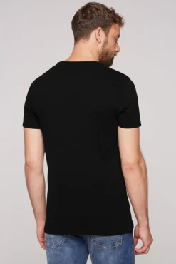 Cheap CAMP DAVID & SOCCX T-Shirt Rundhals mit Used Print | S black