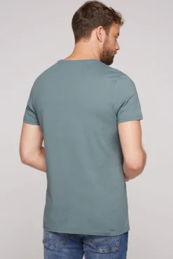 Cheap CAMP DAVID & SOCCX T-Shirt Rundhals mit Used Print grey green | S greygreen