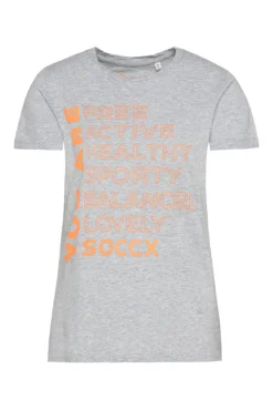 Best CAMP DAVID & SOCCX T-Shirt Rundhals mit Wording Print grey melange greymelange