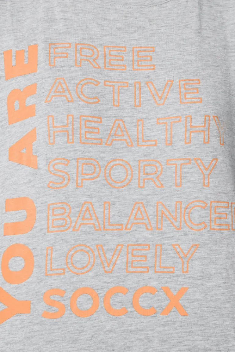 Best CAMP DAVID & SOCCX T-Shirt Rundhals mit Wording Print grey melange greymelange