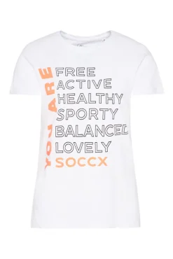 Hot CAMP DAVID & SOCCX T-Shirt Rundhals mit Wording Print opticwhite