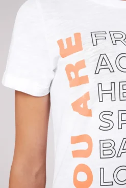 Hot CAMP DAVID & SOCCX T-Shirt Rundhals mit Wording Print opticwhite