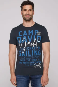Discount CAMP DAVID & SOCCX T-Shirt Rundhals mit Yacht Print classic navy | S classicnavy