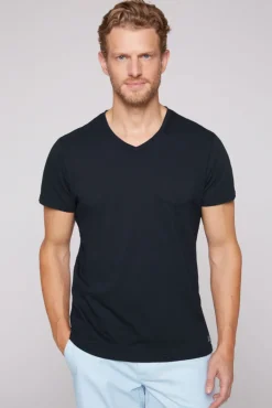 Store CAMP DAVID & SOCCX T-Shirt V-Neck mit Brusttasche blue navy | S bluenavy
