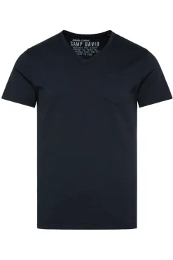 Store CAMP DAVID & SOCCX T-Shirt V-Neck mit Brusttasche blue navy | S bluenavy