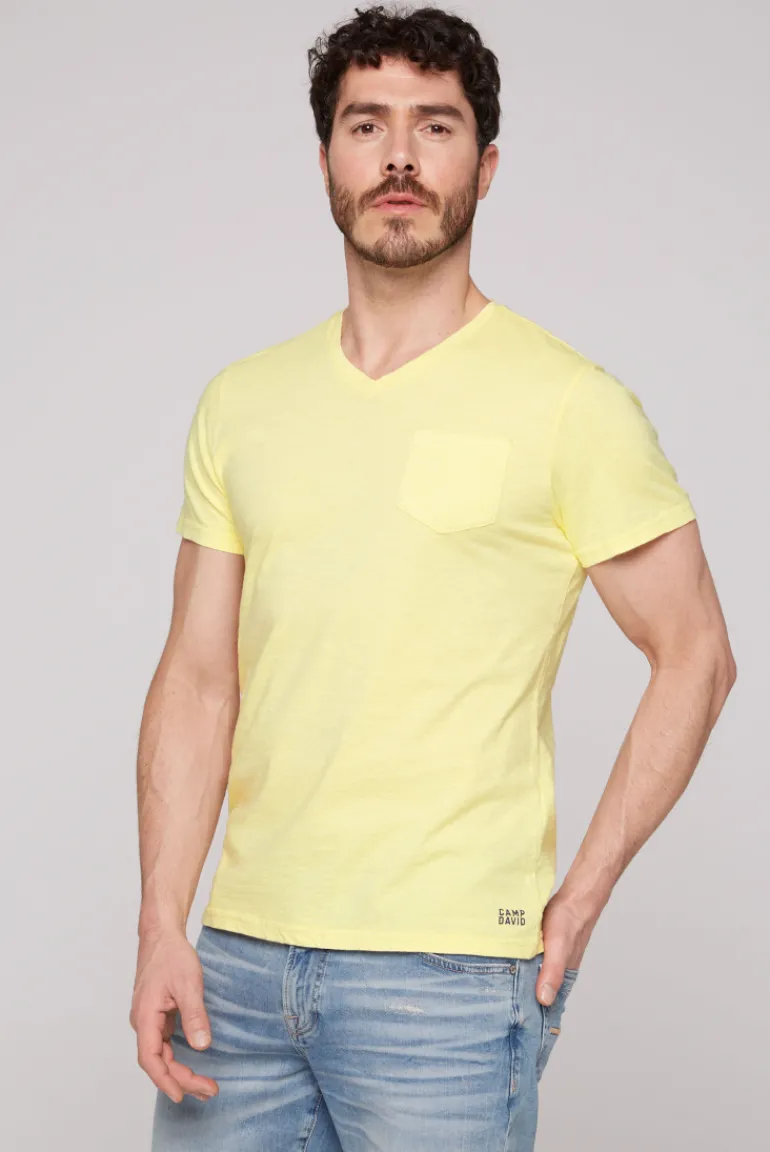 Store CAMP DAVID & SOCCX T-Shirt V-Neck mit Brusttasche sun