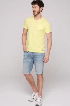Store CAMP DAVID & SOCCX T-Shirt V-Neck mit Brusttasche sun