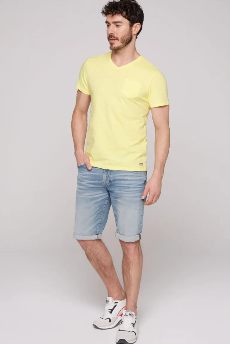 Store CAMP DAVID & SOCCX T-Shirt V-Neck mit Brusttasche sun