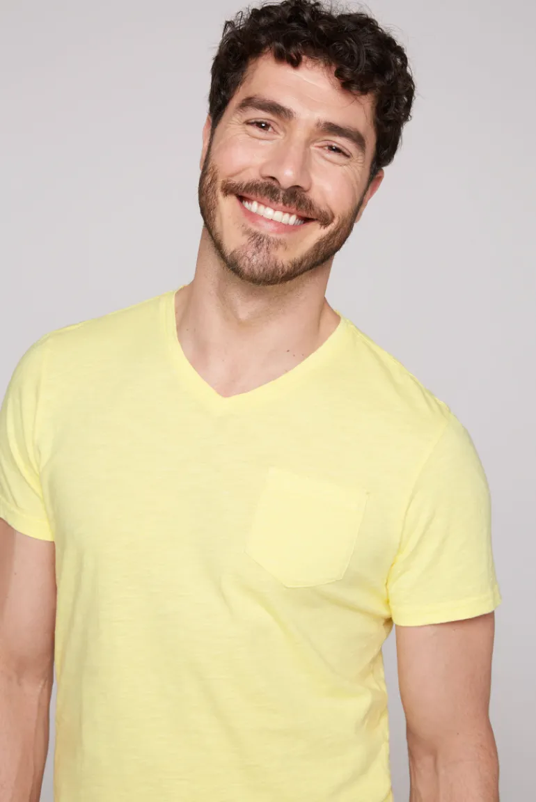 Store CAMP DAVID & SOCCX T-Shirt V-Neck mit Brusttasche sun