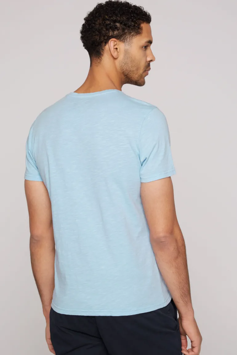 Best CAMP DAVID & SOCCX T-Shirt V-Neck mit Brusttasche summer blue | S summerblue