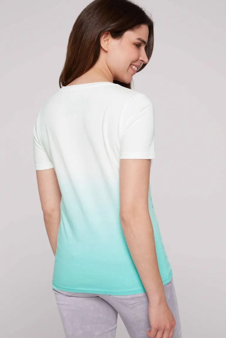 Best CAMP DAVID & SOCCX V-Shirt Dip Dye mit Anker-Print ivory
