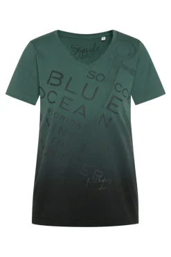 Shop CAMP DAVID & SOCCX V-Shirt Dip Dye mit Anker-Print dark green darkgreen