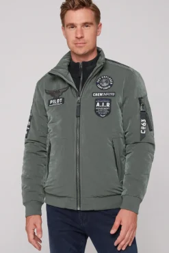 Clearance CAMP DAVID & SOCCX Wattierter Fliegerblouson mit Patches khale green khalegreen