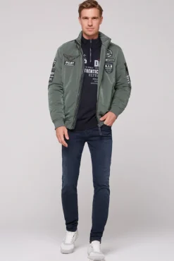 Clearance CAMP DAVID & SOCCX Wattierter Fliegerblouson mit Patches khale green khalegreen