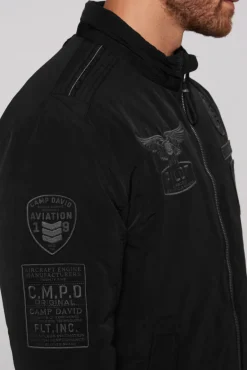 Shop CAMP DAVID & SOCCX Wattierter Fliegerblouson mit Patches black