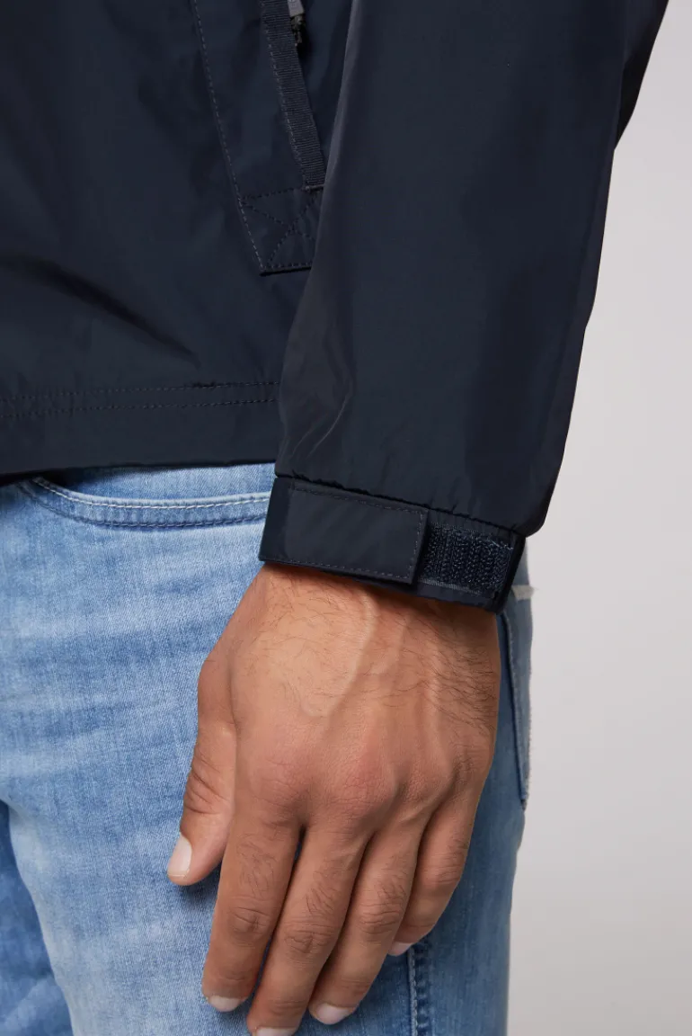 Discount CAMP DAVID & SOCCX Windbreaker-Jacke mit Kapuze und Rückenprint blue navy bluenavy