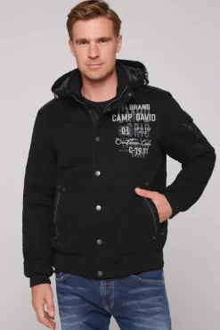 Shop CAMP DAVID & SOCCX Winterblouson mit abtrennbarer Kapuze und Artworks black
