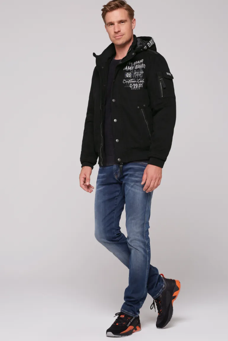 Shop CAMP DAVID & SOCCX Winterblouson mit abtrennbarer Kapuze und Artworks black