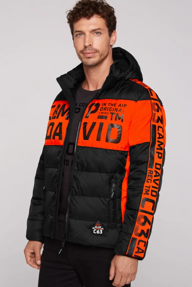 Shop CAMP DAVID & SOCCX Winterjacke mit Colour-Blocking und Logo-Design black