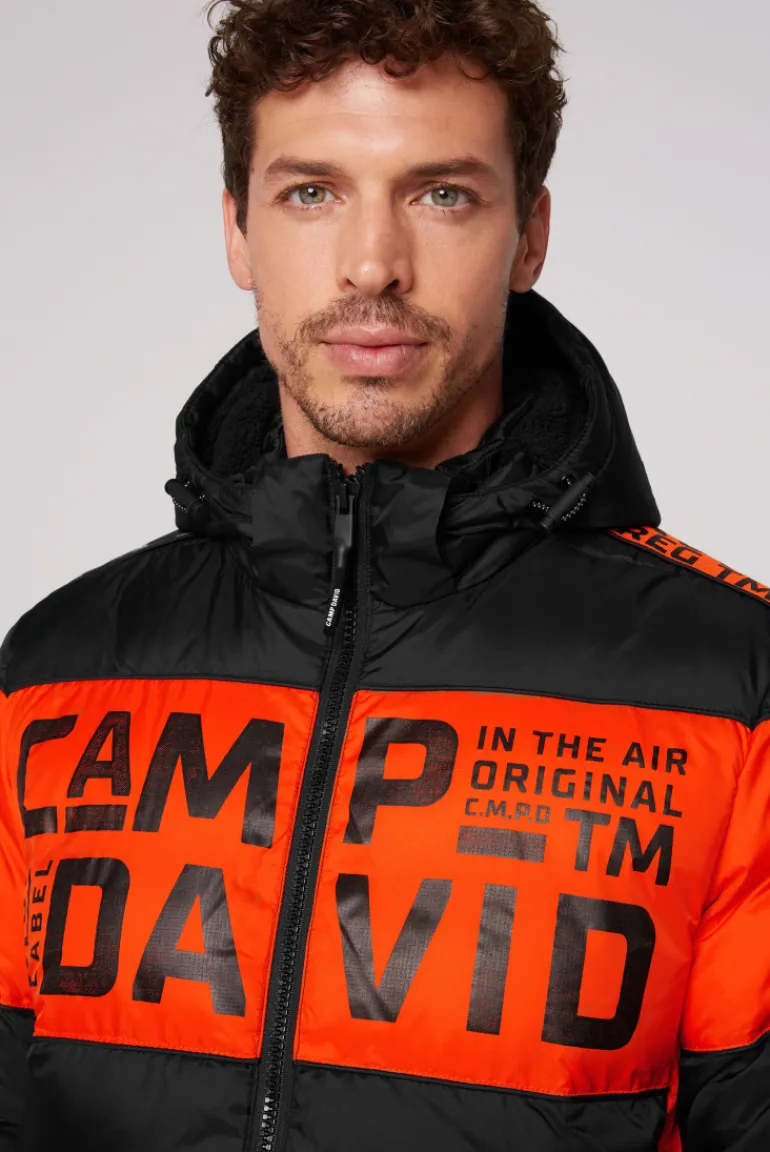 Shop CAMP DAVID & SOCCX Winterjacke mit Colour-Blocking und Logo-Design black