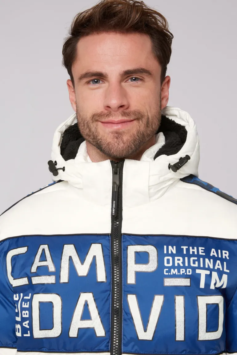 Best Sale CAMP DAVID & SOCCX Winterjacke mit Colour-Blocking und Logo-Design kitt