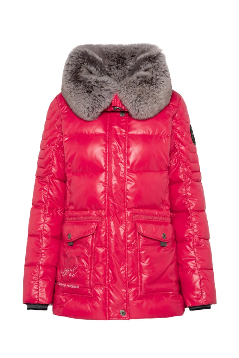 Best Sale CAMP DAVID & SOCCX Winterjacke mit hohem Kragen und Steppmuster red glow redglow