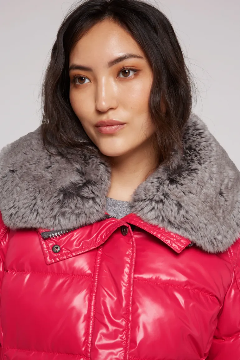 Best Sale CAMP DAVID & SOCCX Winterjacke mit hohem Kragen und Steppmuster red glow redglow