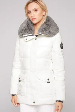 Flash Sale CAMP DAVID & SOCCX Winterjacke mit hohem Kragen und Steppmuster ivory