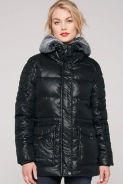 Clearance CAMP DAVID & SOCCX Winterjacke mit hohem Kragen und Steppmuster black