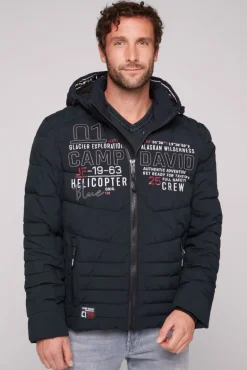 Outlet CAMP DAVID & SOCCX Winterjacke mit Kapuze im Ski-Design blue navy bluenavy