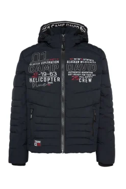Outlet CAMP DAVID & SOCCX Winterjacke mit Kapuze im Ski-Design blue navy bluenavy
