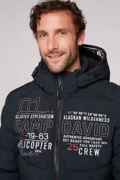 Outlet CAMP DAVID & SOCCX Winterjacke mit Kapuze im Ski-Design blue navy bluenavy