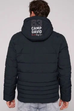 Outlet CAMP DAVID & SOCCX Winterjacke mit Kapuze im Ski-Design blue navy bluenavy