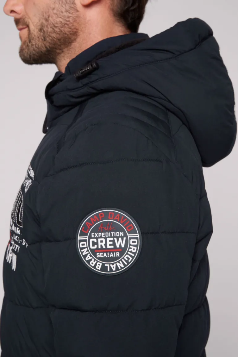 Outlet CAMP DAVID & SOCCX Winterjacke mit Kapuze im Ski-Design blue navy bluenavy