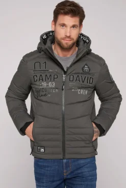 Cheap CAMP DAVID & SOCCX Winterjacke mit Kapuze im Ski-Design dark anthra darkanthra