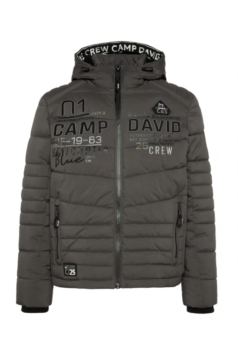 Cheap CAMP DAVID & SOCCX Winterjacke mit Kapuze im Ski-Design dark anthra darkanthra