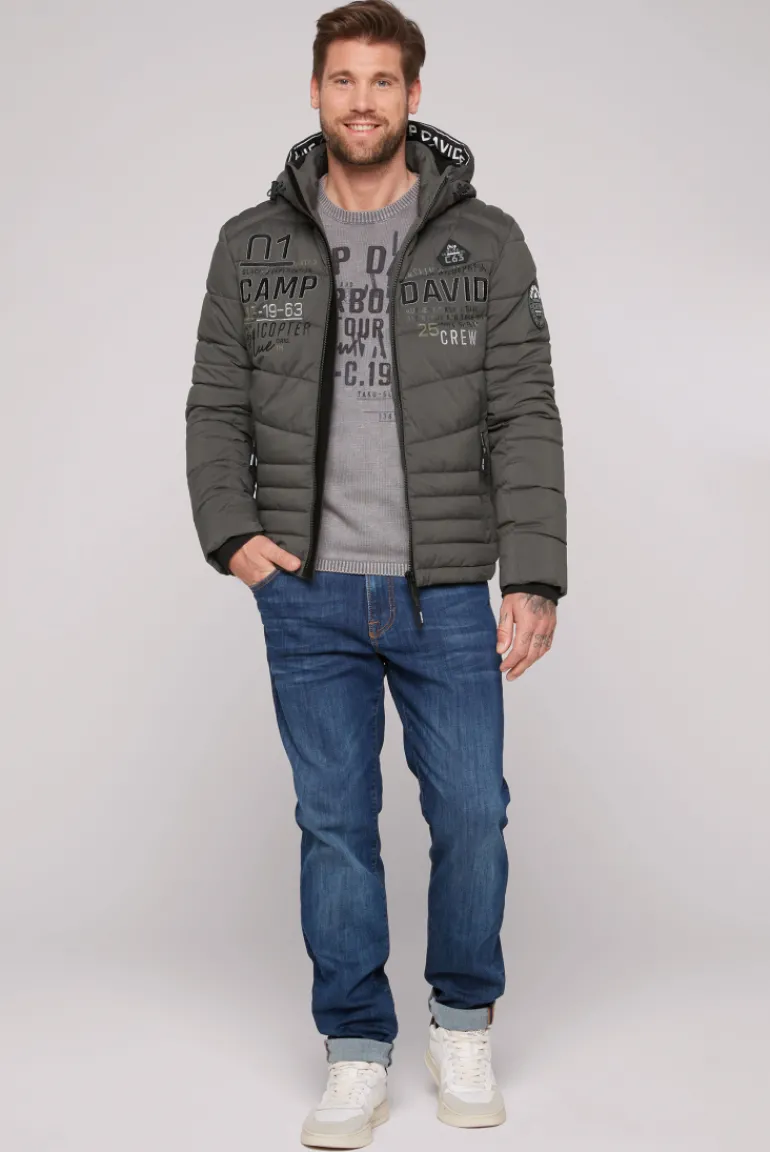 Cheap CAMP DAVID & SOCCX Winterjacke mit Kapuze im Ski-Design dark anthra darkanthra