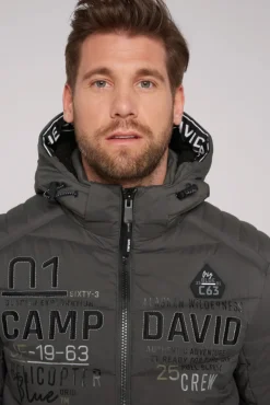 Cheap CAMP DAVID & SOCCX Winterjacke mit Kapuze im Ski-Design dark anthra darkanthra