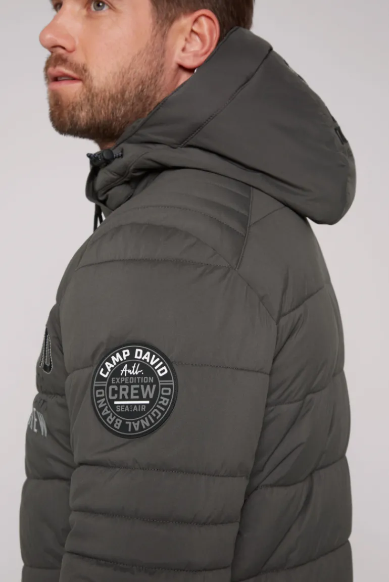 Cheap CAMP DAVID & SOCCX Winterjacke mit Kapuze im Ski-Design dark anthra darkanthra